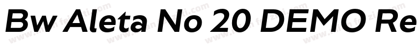 Bw Aleta No 20 DEMO Regula字体转换